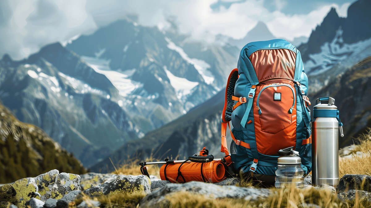 Randonneuse en montagne