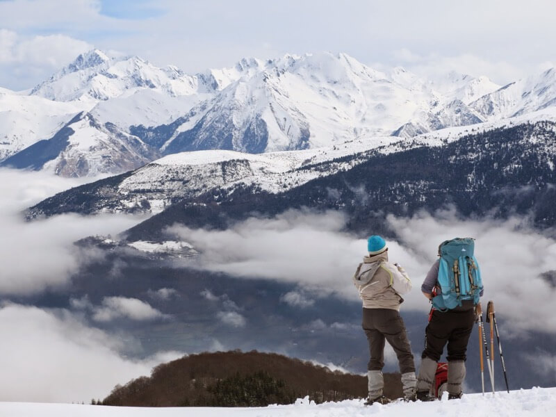 Arrivée sur les crêtes